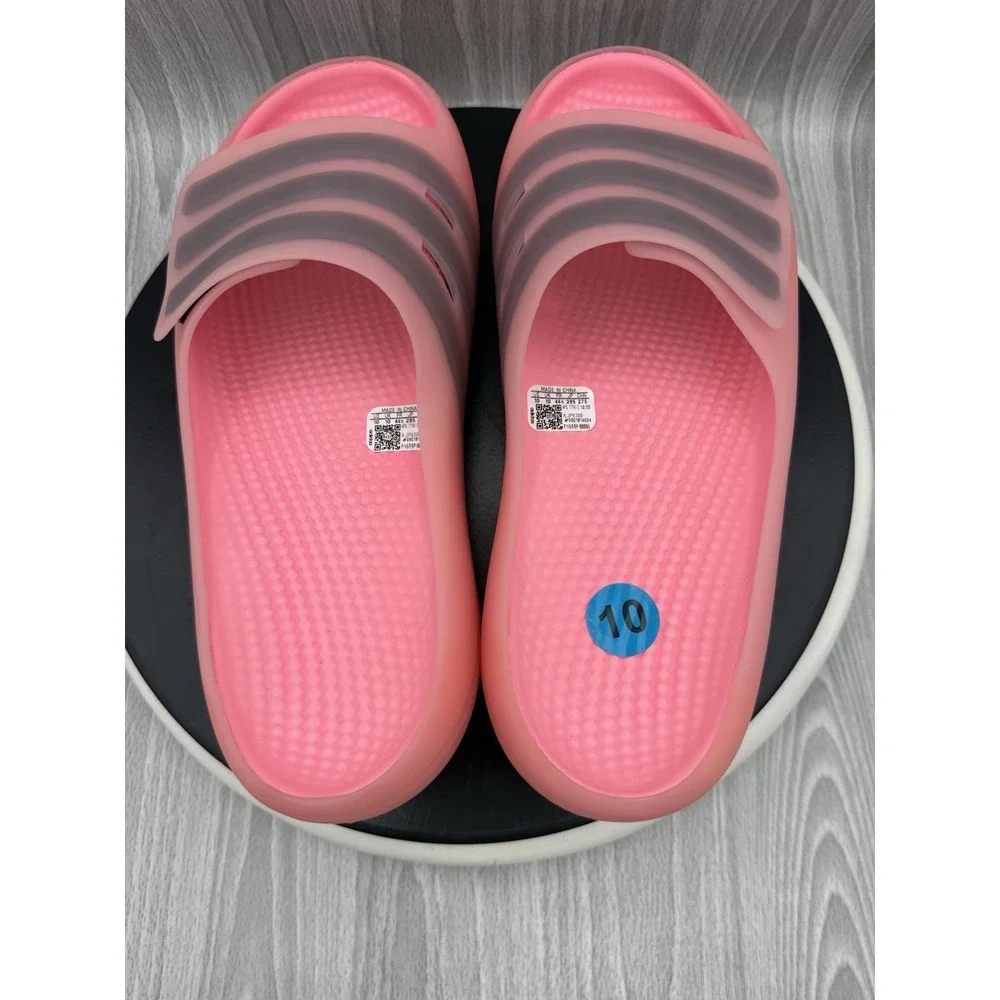 Adidas Originals Adislide Mens Size 10 Pink Black Slip On Slide Comfort JP6300